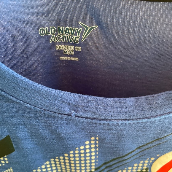 Official Super Mario Bros Blue Old Navy Active T-Shirt Size Medium 8 - Picture 4 of 5